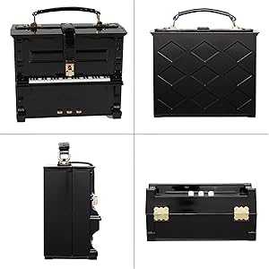 Lyuxhetaokdiq Women Piano Shaped Crossbody Shoulder Bag